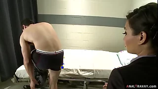 Asian TS debase fucking with patient